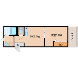 大和八木駅 徒歩5分 1階の物件間取画像